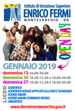 Montesarchio: Open Day al liceo Fermi