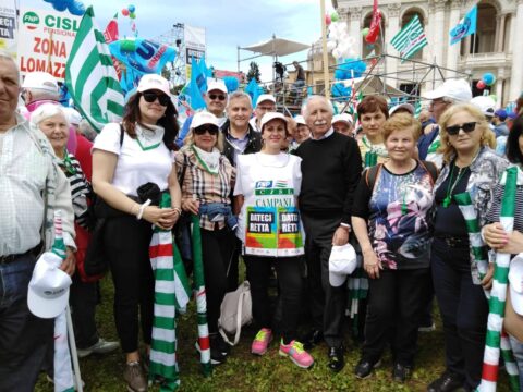 Valle Caudina: diversi pensionati caudini si sono recati a Roma alla manifestazione sindacale