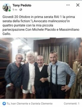 Vale Caudina: Tony Pedoto con Michele Placido e Massimiliano Gallo